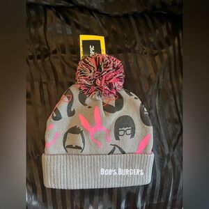 Bob's Burgers Gray Beanie with Pink Accents